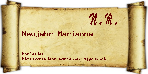 Neujahr Marianna névjegykártya